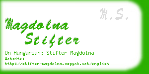 magdolna stifter business card